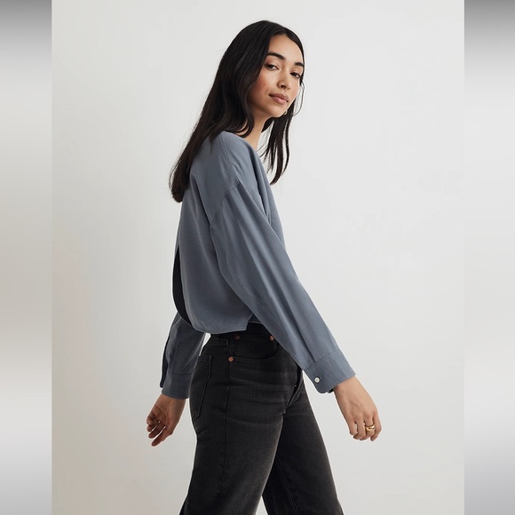 Madewell New With Tags - Relaxed Tulip-Back Top - Picture 2 of 8